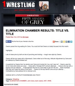 Apter promoting the Cena vs Owens match as Title vs Title